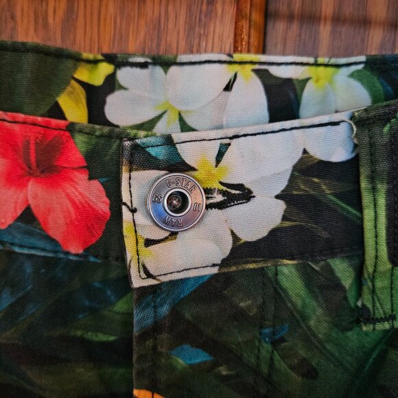 G-STAR RAW ELWOOD X25 MEN'S 5622 TAPERED W30  L34 AMAZONE FLORAL PHARRELL - Picture 4 of 8